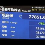 株価下落1カ月ぶり円安水準　米の景気後退懸念受け(2022年8月29日)