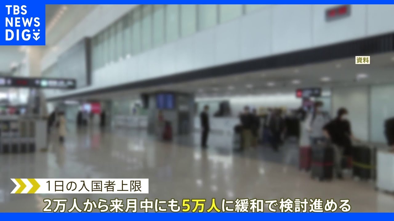 新型コロナの水際対策　1日の入国者上限5万人に緩和検討　早ければ来月から｜TBS&nbsp;NEWS&nbsp;DIG
