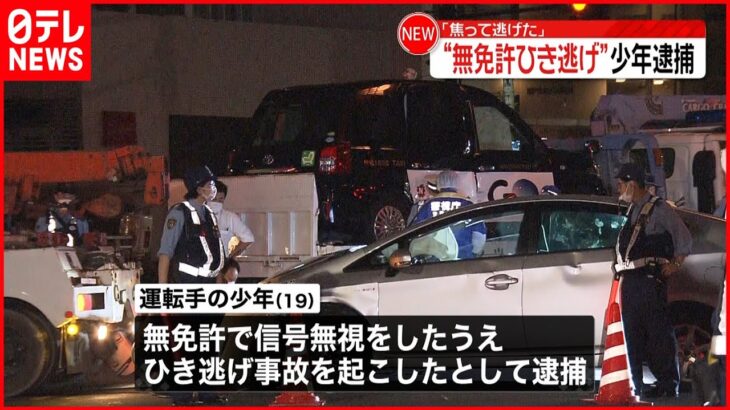 【19歳少年を逮捕】“無免許ひき逃げ”「焦って逃げた」容疑を認める