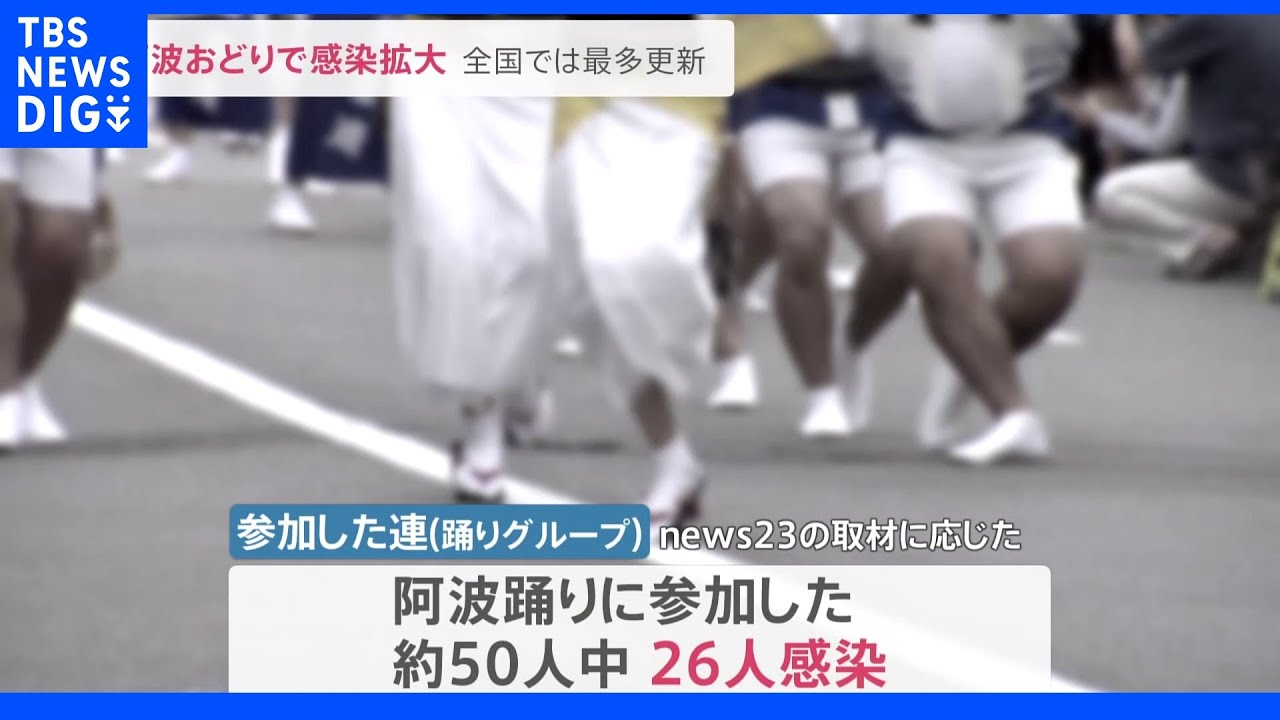 お盆休み影響か 全国の新規感染2日連続最多更新 阿波おどりで感染拡大…2日連続病院見つからないケースも 医師「“命の選別”近い」|TBS NEWS DIG