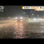 沢から水が滝のように…北海道で“記録的大雨”(2022年8月9日)