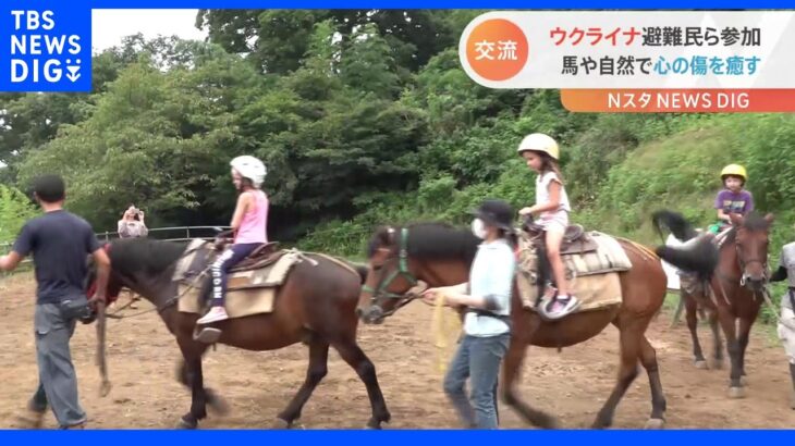 ウクライナ避難民ら約20人が馬や自然と触れ合う　張りつめた心にひとときの癒やし　神奈川・小田原市｜TBS NEWS DIG