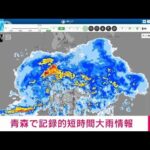 【速報】青森県で記録的短時間大雨情報　深浦町付近で1時間に約90ミリの大雨(2022年8月3日)