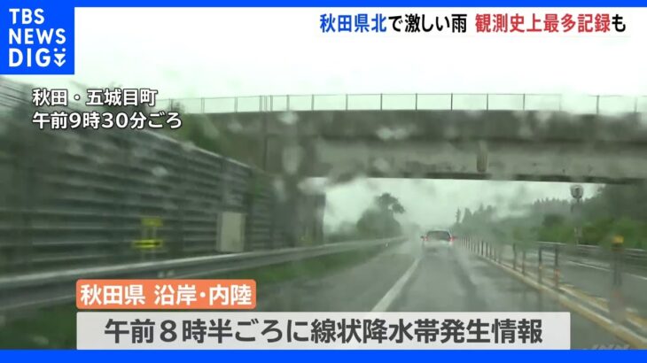 秋田県に「線状降水帯」“竿灯まつり”開幕は夕方に最終判断｜TBS NEWS DIG