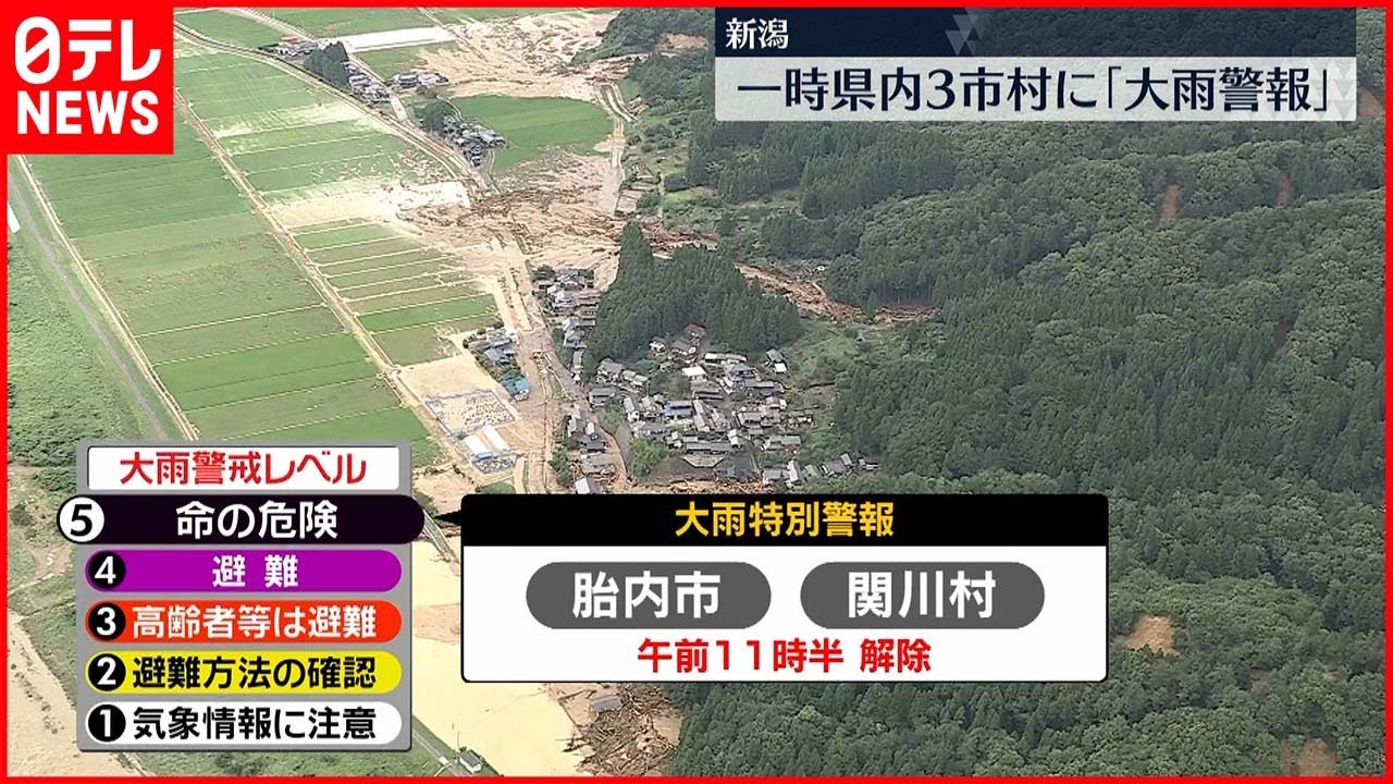 【大雨特別警報】一夜明け被害の状況明らかに 新潟・村上市から中継