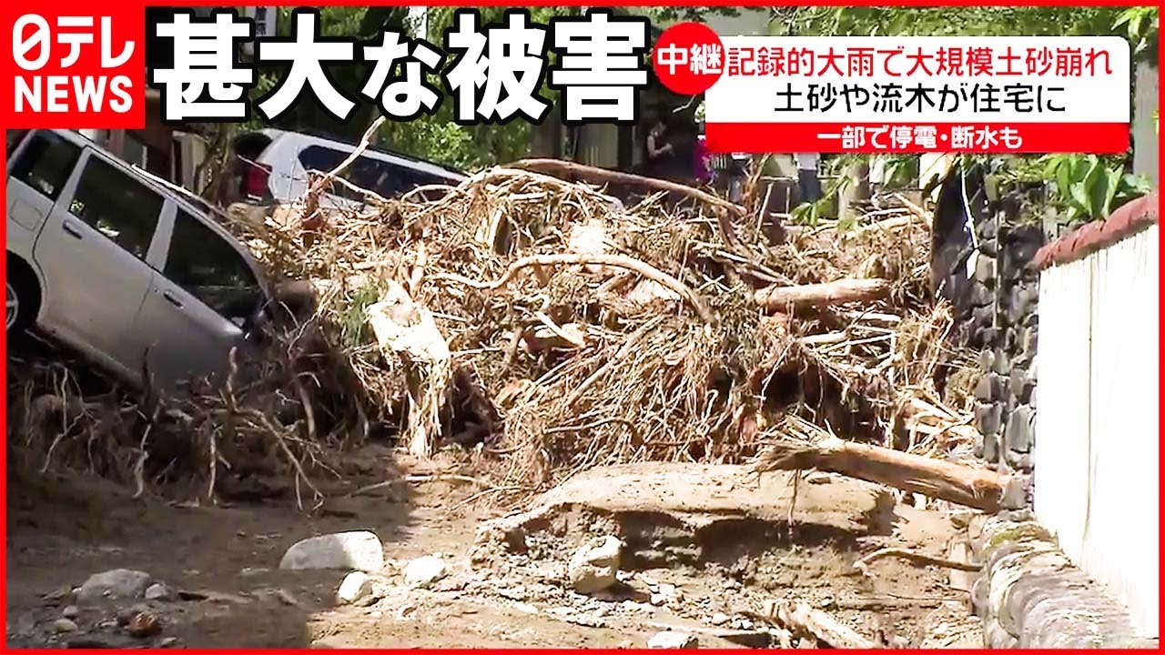 【新潟・関川村から中継】ワゴン車や木々も押し流され…商店の壁打ち破る 片づけに追われる
