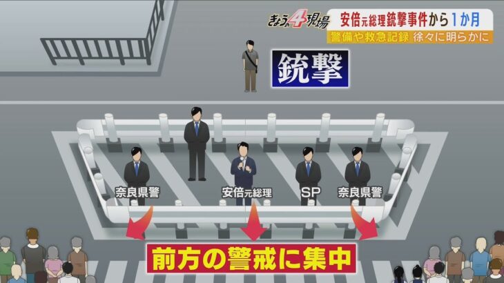 安倍元総理の演説時に『警察官１人が移動して警戒方向が後方から前方に』…指揮官には伝わっておらず「意思疎通を問題視」（2022年8月8日）