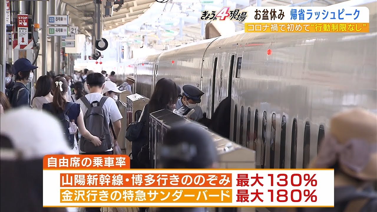 「帰省前に検査」という人も多く…帰省ピークで新幹線・空の便・高速道路の混雑は?(2022年8月11日)