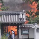 京都・八幡市の寺で火事　住職「蚊取り線香の不始末が原因」　本堂は全焼か、けが人はなし