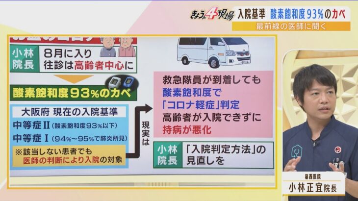 【解説】「新型コロナの症状ひどくても入院できない」血中酸素飽和度『93％の壁』自宅療養者支援チーム「ＫＩＳＡ２隊」の医師が警鐘(2022年8月15日)