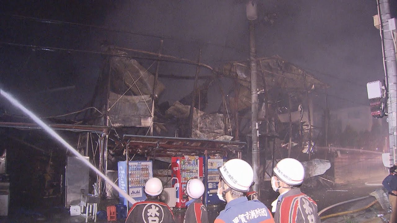 滋賀・甲賀 従業員寮4棟と隣接する住宅が全焼 寮にいた16人と住人全員の無事確認 一人軽いやけど