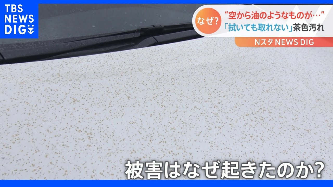 「拭いても取れない」空から“油のようなもの”が降ってくる？&nbsp;汚れ被害を調べると…原因は「蒸気」｜TBS&nbsp;NEWS&nbsp;DIG