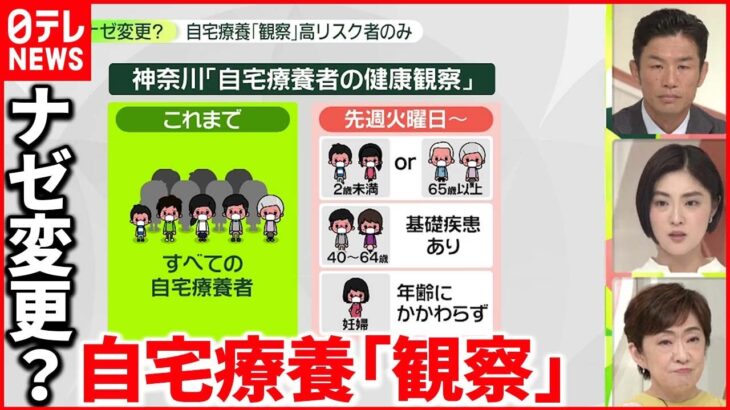 【新型コロナ】自宅療養者の｢健康観察｣を“高リスク者”のみに 神奈川県