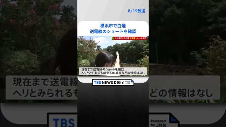 横浜市で白煙「爆発音が聞こえて煙が見える」と通報 送電線のショートを確認 人的被害などはこれまでに確認されず ｜TBS NEWS DIG　#shorts