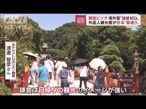 鎌倉ピンチ！海外客“ほぼゼロ”　日本を素通り…厳戒水際対策「そろそろ緩和して」(2022年8月19日)