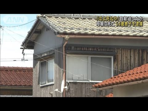 包丁置き「はよ死ねや」母親に自殺迫ったか　男逮捕(2022年8月20日)