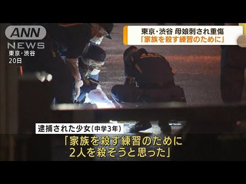 渋谷で母娘刺され重傷　「家族を殺す練習のために」(2022年8月22日)