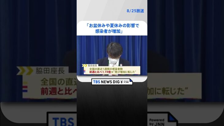 厚労省専門家組織「お盆や夏休みなどの影響で感染者が増加」|TBS NEWS DIG #shorts