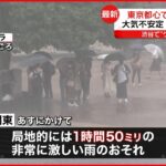 【大気不安定】停滞する前線の影響 渋谷で”ゲリラ豪雨” 午後3時15分ごろ