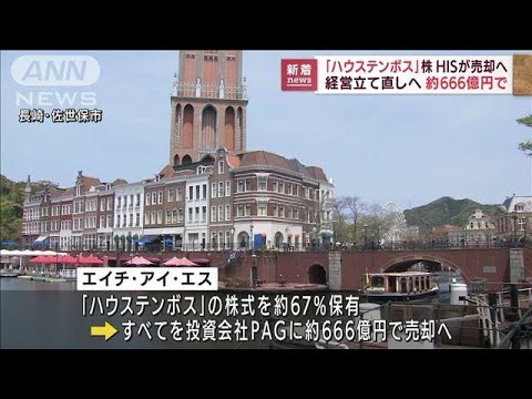 エイチ・アイ・エスがハウステンボスの全株売却発表(2022年8月30日)