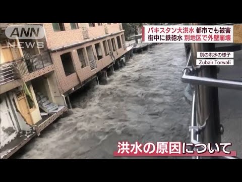 【パキスタン大洪水】街中に鉄砲水　気候変動相「氷河解け…何も対策ない」(2022年8月31日)