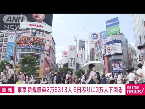 【速報】東京都の新規感染2万6313人　6日ぶり3万人下回る(2022年8月7日)
