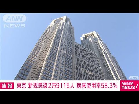 【速報】東京の新規感染者は2万9115人　新型コロナ(2022年8月9日)