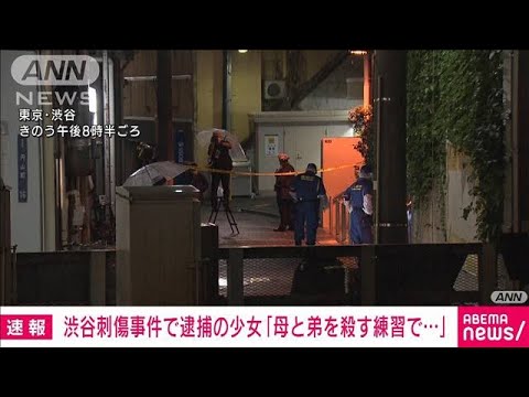 【速報】逮捕の中3少女「母と弟を殺そうと…練習のために2人を」渋谷・母娘刺傷事件(2022年8月21日)