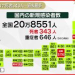 【新型コロナ】全国死者343人… 大阪府で最多の43人