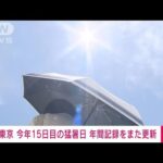 【速報】東京で35℃に到達　今年15日目の猛暑日　年間の最多記録を更新(2022年8月10日)