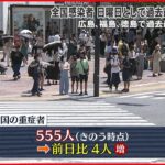 【新型コロナ】全国の重症者555人 前日から4人増 7日