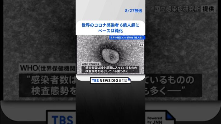 世界のコロナ感染者6億人超に ペースは鈍化｜TBS NEWS DIG #shorts