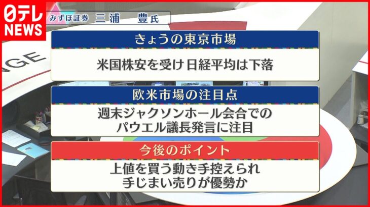 【8月22日の株式市場】株価見通しは？三浦豊氏が解説