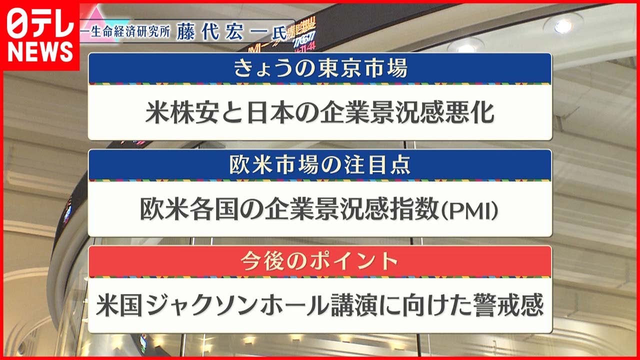 【8月23日株式市場】株価見通しは？藤代宏一氏が解説