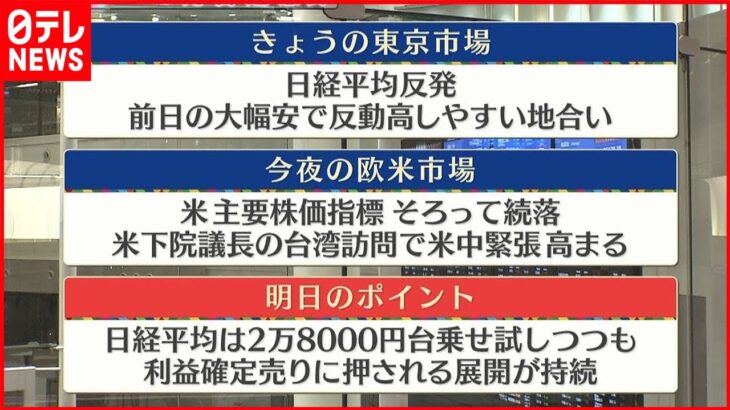 【8月3日の株式市場】株価見通しは？　河合達憲氏が解説