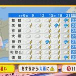 【8月31日(水)】水曜日は“かなり蒸し暑い”　夜から木曜日にかけては大雨のおそれ【近畿地方】