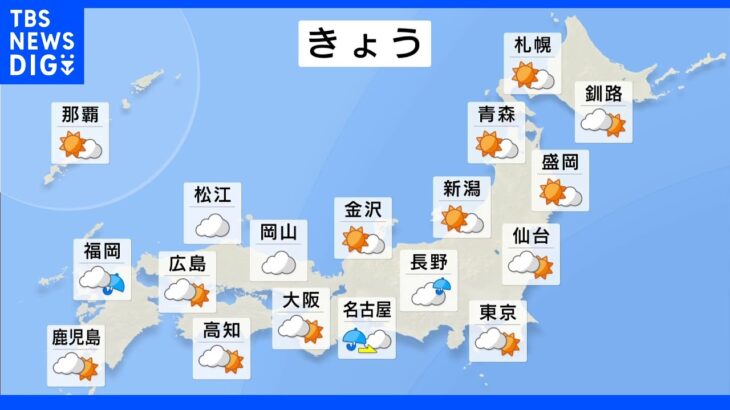 【8月6日 朝 気象情報】これからの天気｜TBS NEWS DIG