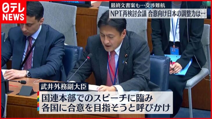 【NPT再検討会議】“交渉難航” 被爆国・日本が果たすべき役割は