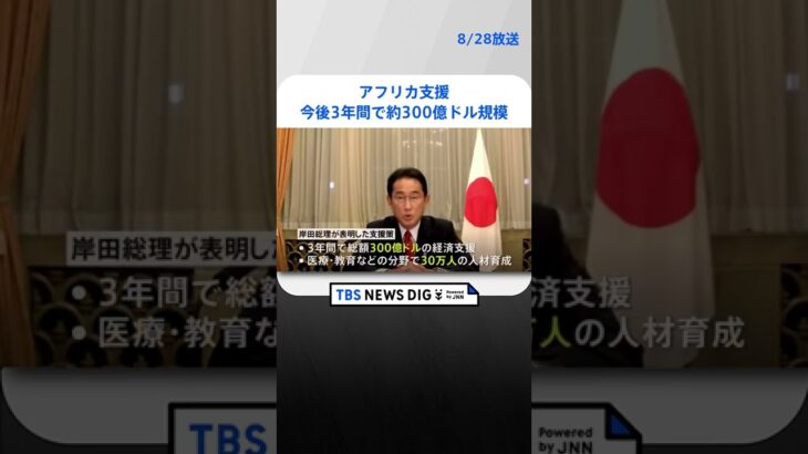 TICAD開幕、岸田総理 今後3年間約300億ドル規模の経済支援を表明｜TBS NEWS DIG #shorts