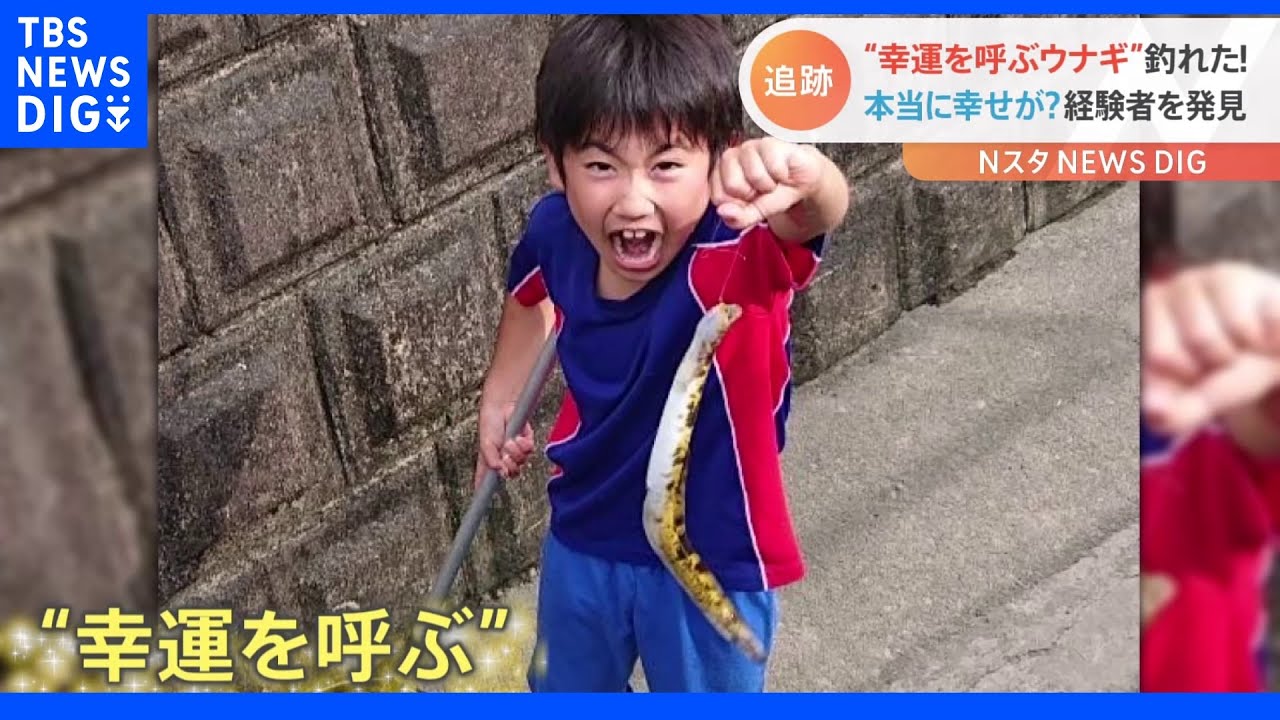 “幸運を呼ぶバナナウナギ”捕まえた小学1年生「よっしゃーー!」 本当に幸せになれる?2年前に捕獲した人を発見!|TBS NEWS DIG