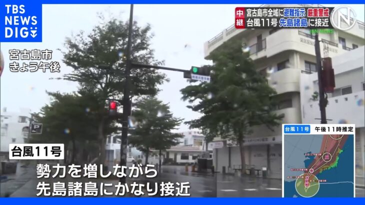 台風11号 先島諸島に接近、宮古島市全域に避難指示 厳重警戒｜TBS NEWS DIG