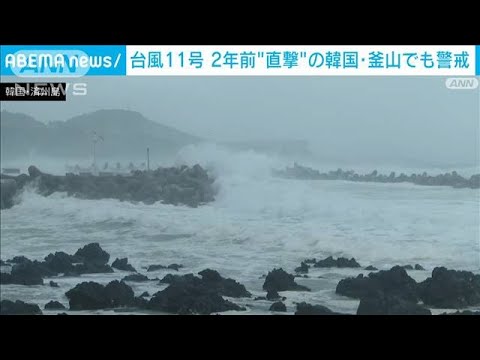 「これまでに経験ない」台風11号　韓国・釜山でも警戒(2022年9月5日)