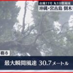 【台風11号】丸1日暴風域…沖縄・宮古島　倒木や停電被害も