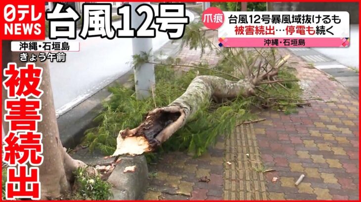 【台風12号】石垣島では停電も…長引く生活への影響 シルバーウイークも注意