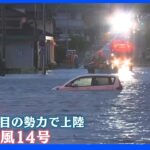 「台風14号」 西日本各地に爪痕 警報急の大雨暴風に警戒続く 駅では運休相次ぎタクシーに行列｜TBS NEWS DIG