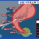 発達しながら北上する台風14号　3連休は日本列島を直撃か　早めの対策を｜TBS NEWS DIG