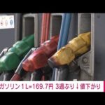 【速報】ガソリン価格169.7円/L　前週から0.4円下がる　3週ぶり値下がり(2022年9月22日)
