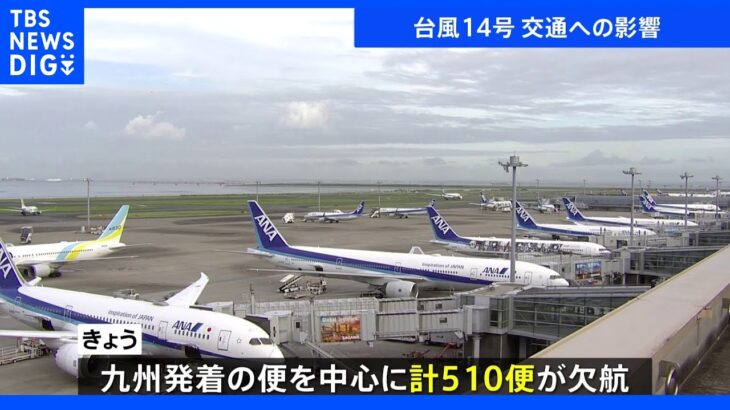 18日はJAL・ANAで計510便が欠航　九州新幹線は午後から全線で運転を見合わせ｜TBS NEWS DIG