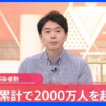 【速報】コロナ感染者 累計2000万人超える｜TBS NEWS DIG