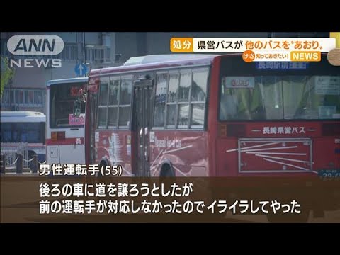 県営バスが“バスあおり”…運転手「イライラして」(2022年9月1日)